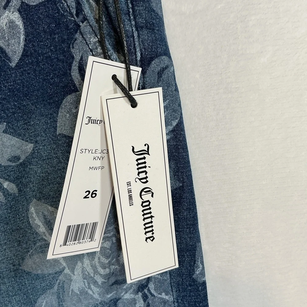 Juicy Couture Blue Floral Skinny Jeans - Picture 3 of 8